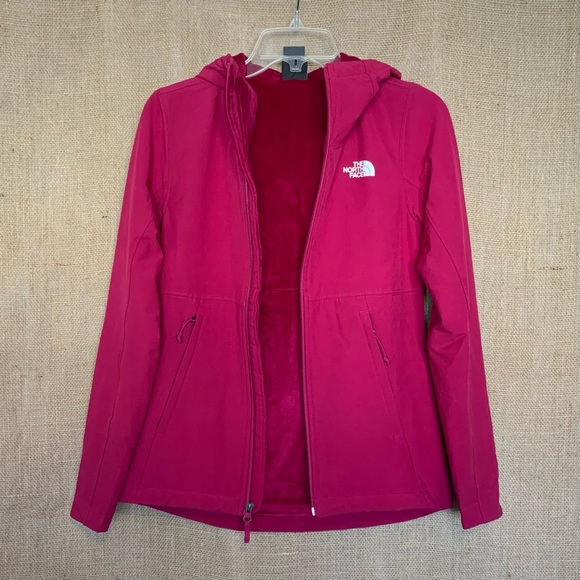 THE NORTH FACE Windfall Hooded Jacket Magenta Womens XS - Picture 3 of 7